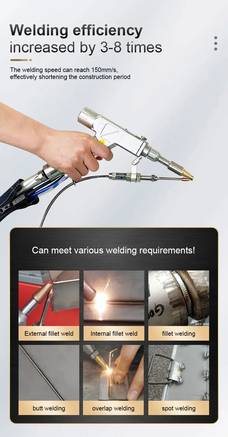 ANDY 4 in 1 Handheld 1000w 1500W 2000W Water Cooling Laser Welding Machine Fiber Laser Welder Laser Cutting Cleaning for Metal manufacture