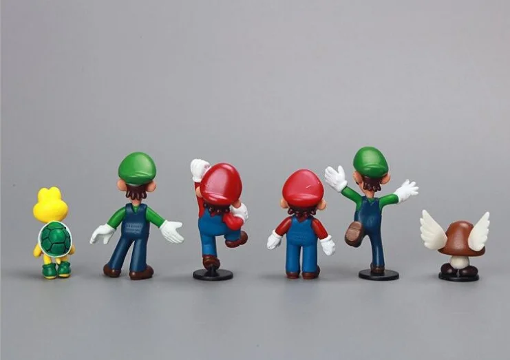 18pcs Super Mario Bros Figuras de Ação Brinquedos Set Jogo