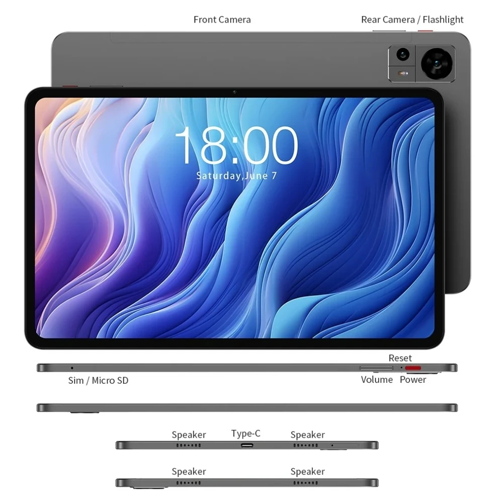 Teclast T60 4G LTE Tablet - 12 Inch, 8GB+256GB, Android 13