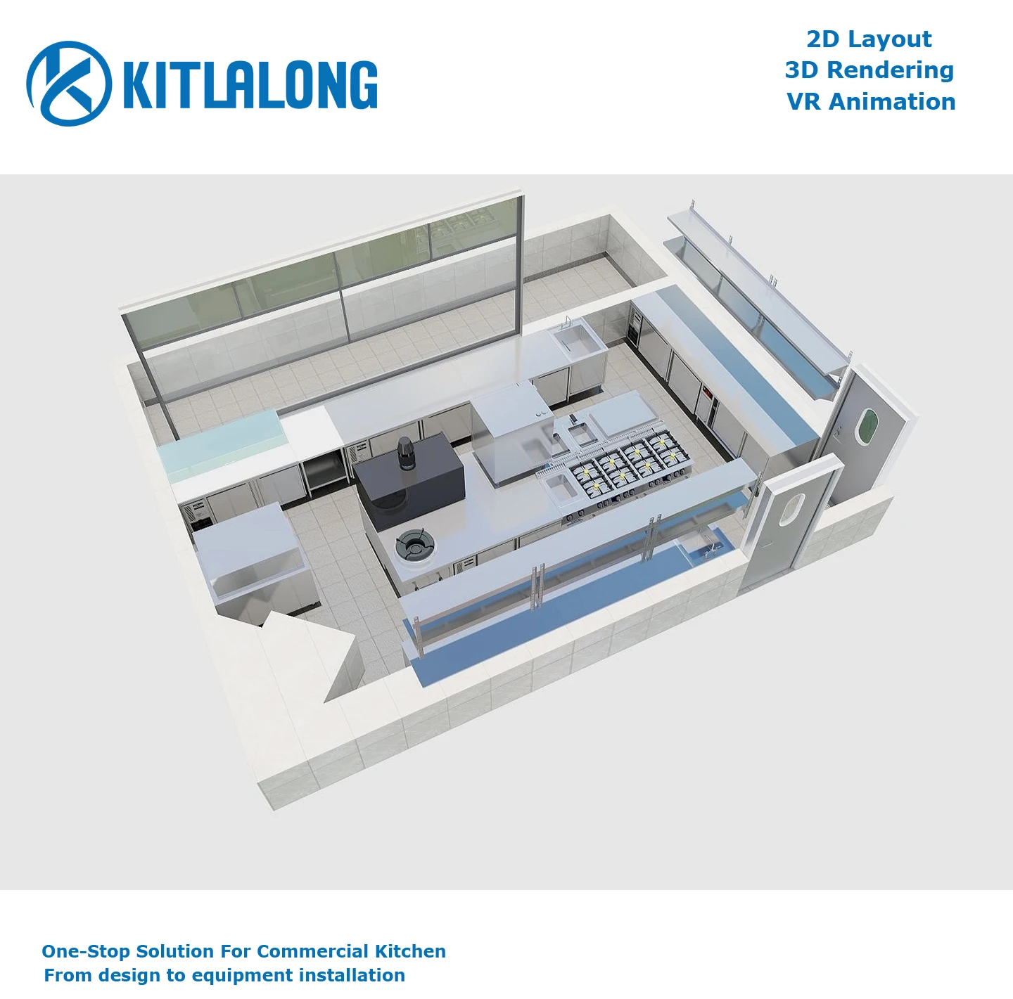Комплексные решения RAWEN 3D VR дизайн для отеля ресторана фаст-фуда коммерческие кухонные дизайнерские