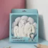 White-velvet hair tie 6-piece set-gift box