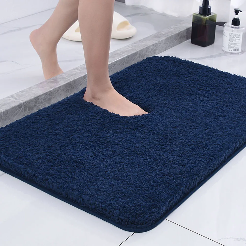 Antislip Living Room Bedroom Balcony Bedside Canteen Toilet Bathroom Long Fluff Household Square Footcloth Carpet