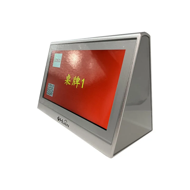 HUAIN 7 Inch Dual Screen Smart Wireless Electronic Desk E-ink Display Conference Table Name Card