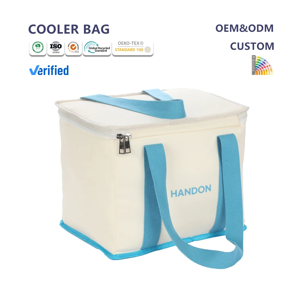 High Quality Oxford  Fabric Insulated Bag Large Portable Fashion Cooler Bag with Soft Handle Wholesale