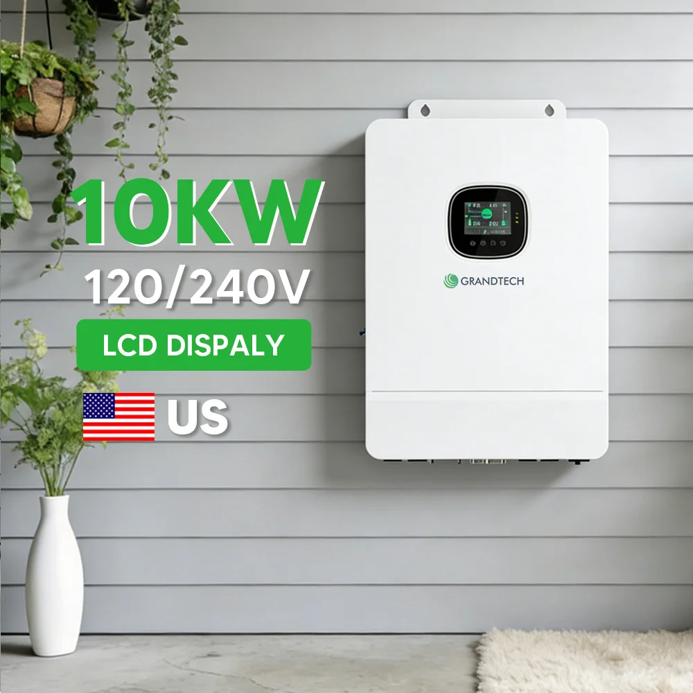 120 V Ikki Fazali, 48 V, 1000 W, 60 kW Oltita Parallel Gibrid Tarmoqga Ulanadigan AC MPPT Quyosh Invertorlari, To‘g‘ri Sinusli Doimiy Tok/Alternativ Tok Invertorlari