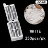 White 250pcs/box Rectangular hole