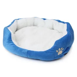 Custom Waterproof Washable Round Long Faux Fur Dog Bed Indoor Outdoor Cat Pet Bed