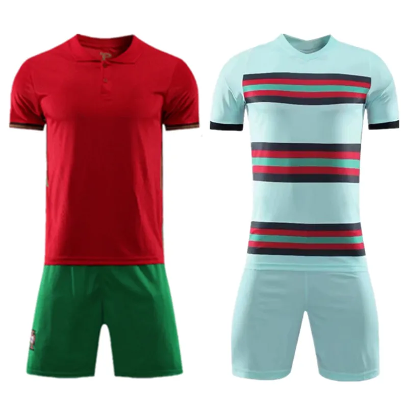 Soccer jerseys shorts Sleeve Jersey Set custom Men kids Football