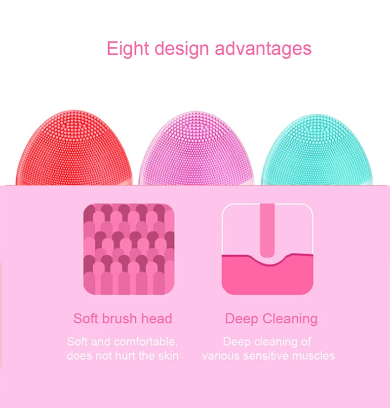 High Performance Usb Cleansing Instrument Skin Care Beauty Instrument Hand-held Facial Cleansing Brush