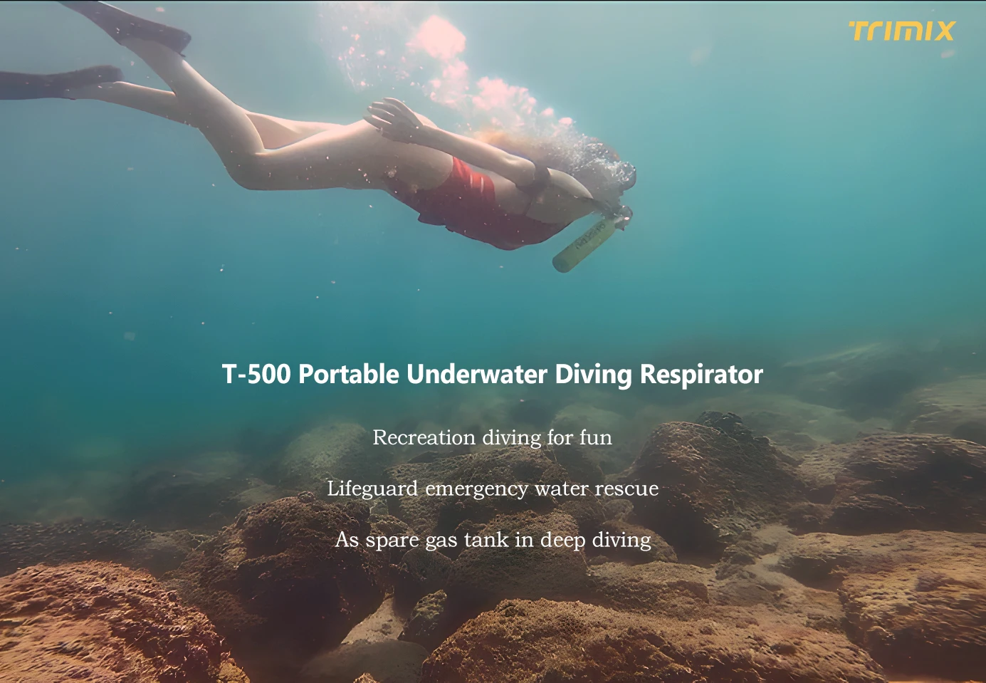 Trimix Lung Tank With Snorkeling Mask 0.5l Scuba Tank Submask Fashion