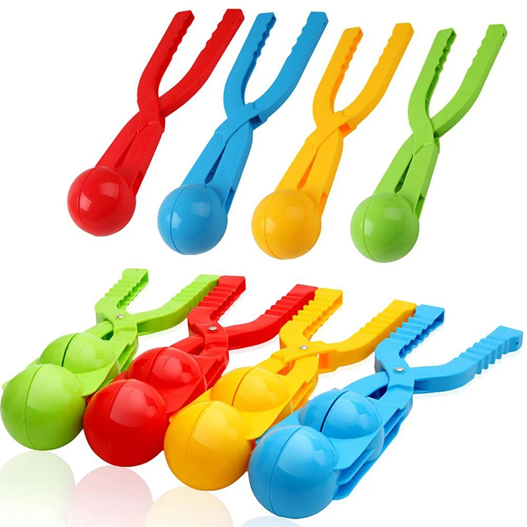 Wholesale Custom Plastic Beach Sand Mold Shaped Snowman Snow Ball Clip Toy Duck for Kids Heart Snowball Game Maker Toys Kit