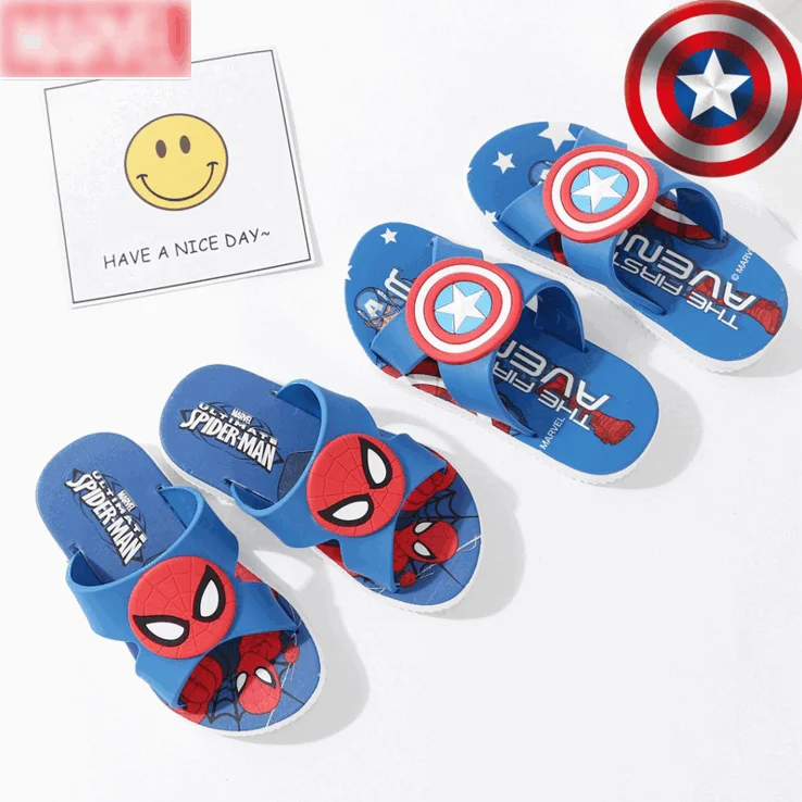Новые тапочки детская повседневная обувь детские шлепанцы летняя Нескользящая пляжная для мальчиков с героями мультфильмов оптовая продажа