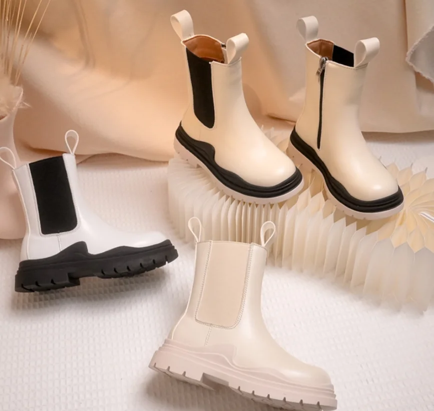 2021 детские ботинки челси на платформе и щиколотке для мальчиков и девочек детские резиновые массивные резиновые ботинки для дождя водяная обувь