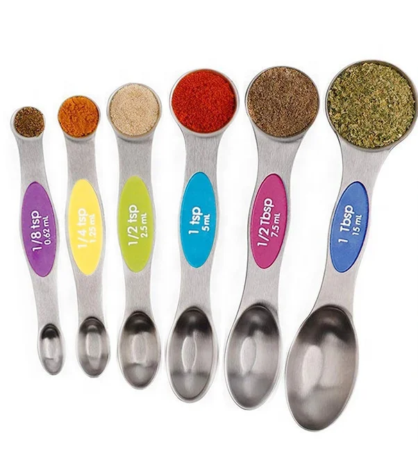 Stainless Steel Measuring Spoons for Kitchen, Stackable 1 Tbs 1, 1/2, 1,4  Tsp