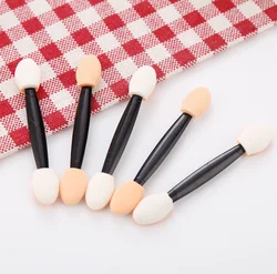 6.5/7.5cm double-head Eyeshadow Stick Latex Sponge Head Plastic Handle Small Eyeshadow Wand Brush Fine Eye Makeup artist Tools