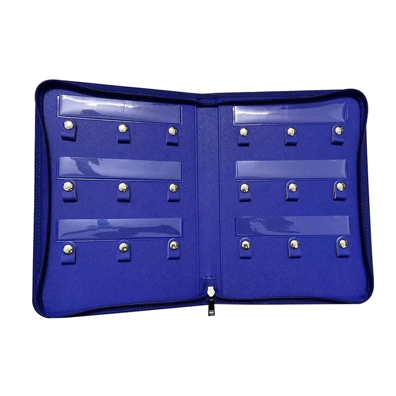 Fashion Durable Pu Leather Key Chain Ring Business Credit Card Holder Bag Pouch Organizer Wallet_voghion.com