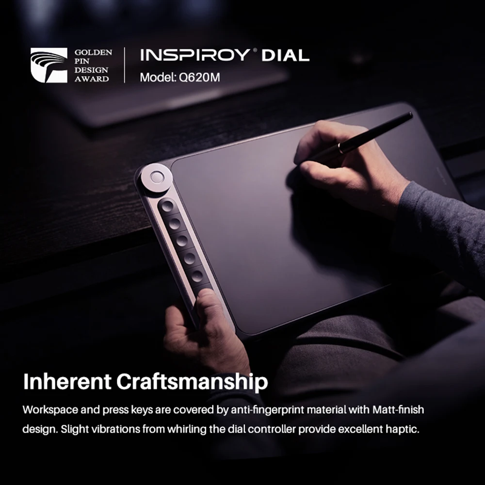 Huion Inspiroy Dial Q620M Tilt Recognition Wireless Connection Graphic  Design Cartoon Illustration Animation Drawing Pen Tablet