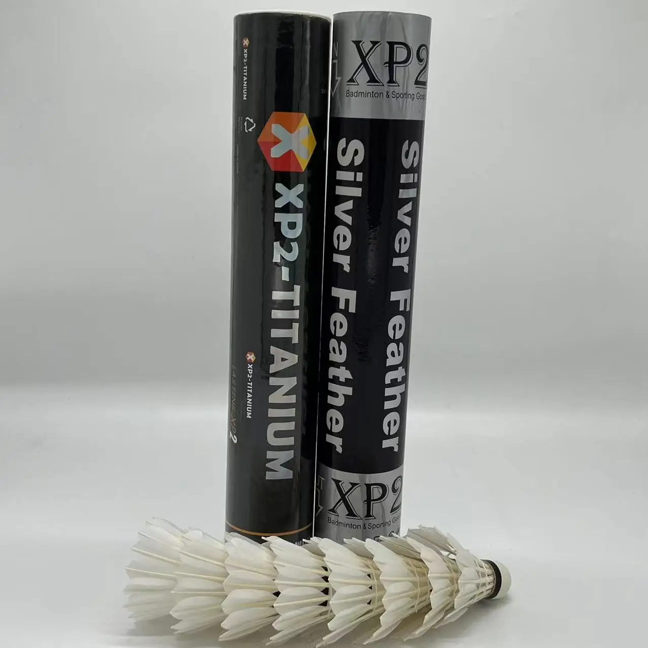 XP2 Silver Badminton Shuttlecocks - Durable & High Quality