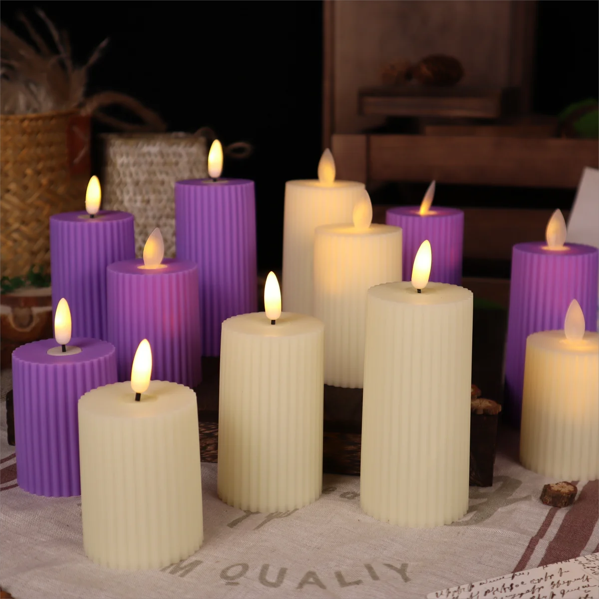 product plastic gear candle flameless led candle festival decoration party birthday atmosphere light home decoration-30