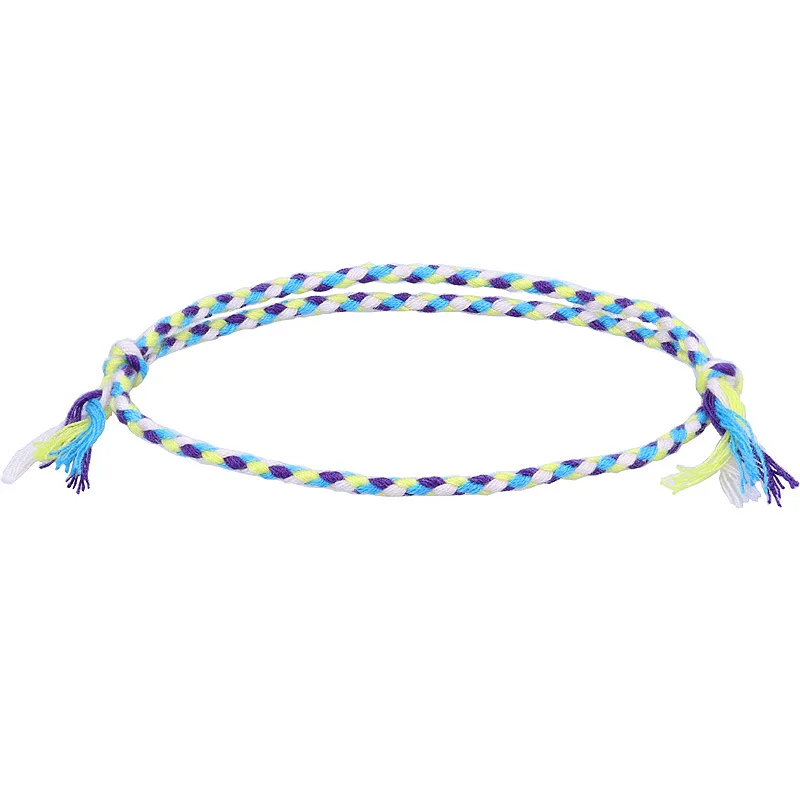 6Pcs Handmade Braided Woven Friendship Bracelets Bulk for Men Women Wrist  Ankle Cool Gift (Random Color) Whiteflag - AliExpress