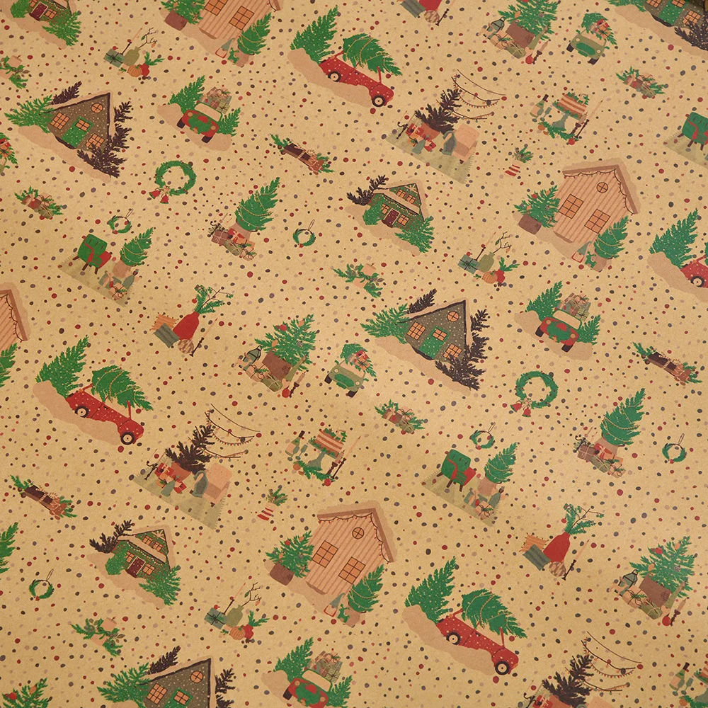 Hot Sale Christmas Wrapping Paper Sheets Custom Kraft Paper Roll Gifts Flower Wrapping Paper For