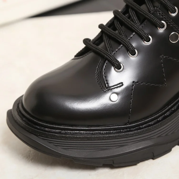 Women Oxford Shoes Black Oxford High Tops Platform Women Casual Shoes Lace Up Fashion Sneakers