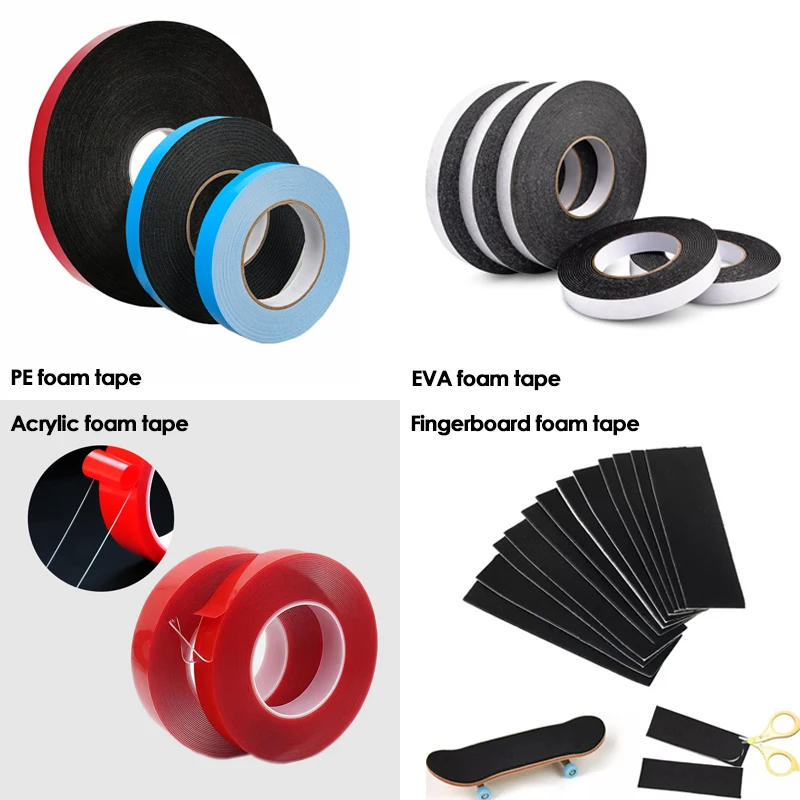Double Sided Foam Mounting Tape Black Polyethylene Acrylic Adhesive Pe