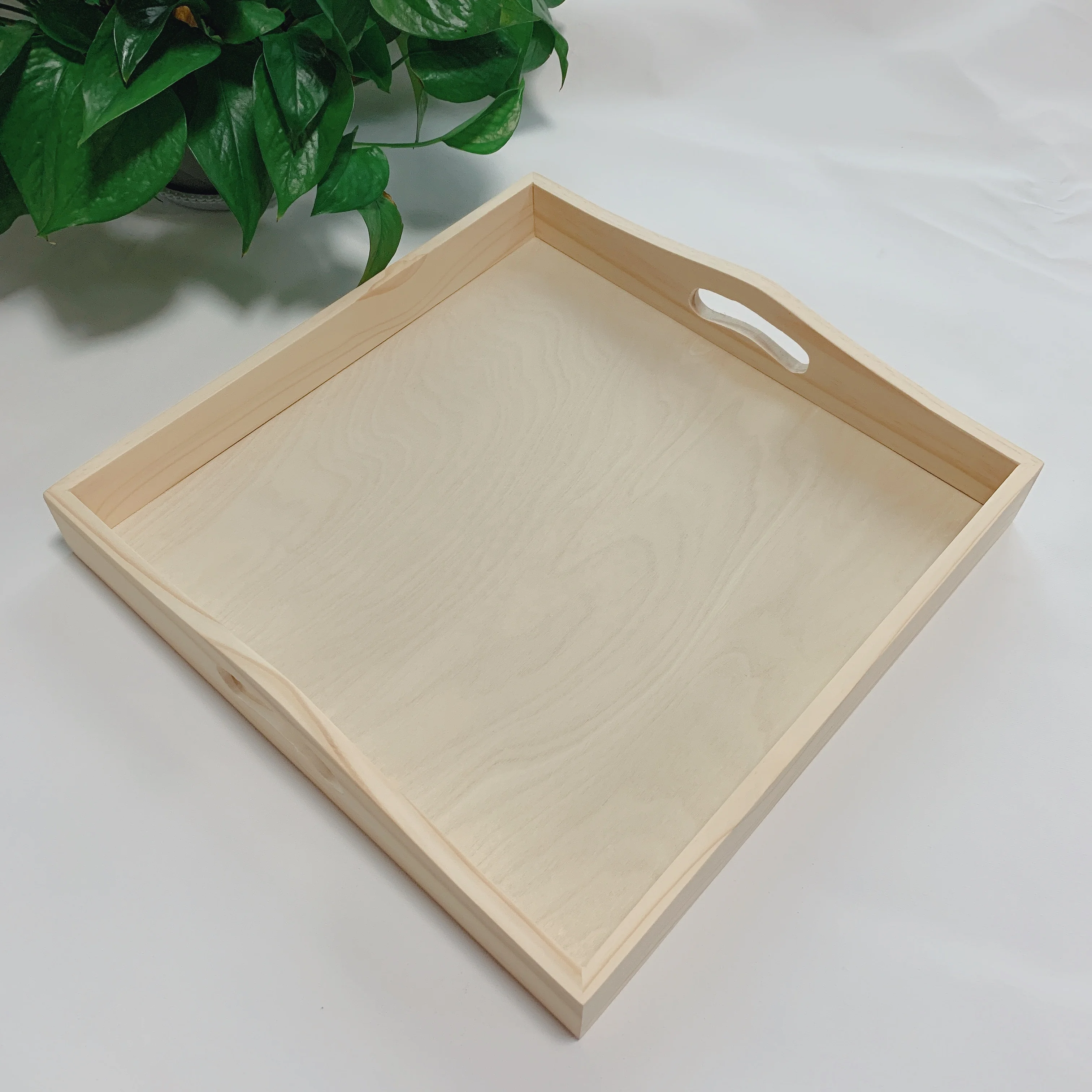 热销批发木制工艺品托盘手工制作的高品质多用途乡村风格的木制托盘