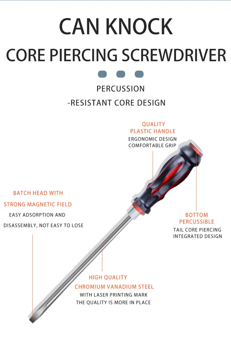 Multifunction Professional Hand Screw Driver Tools Crv Pozi Torx Screwdriver Set With Tpr Handle