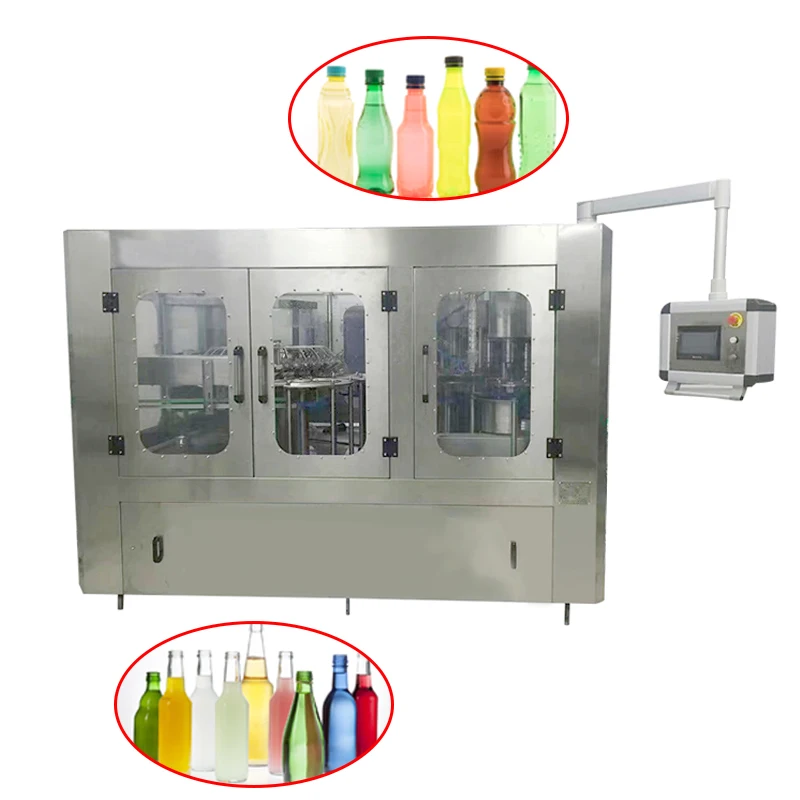 Full Automatic Fruit Paste Thick Jam Honey Jar Can Bottle Washing Filling And Capping Machine For Production Line