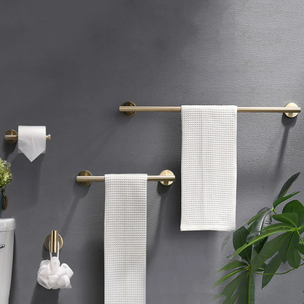 Rust-proof Brass 4-piece Matt Black Wall Mounted Modern Bathroom Hardware Set Unique Bathroom Shower Set