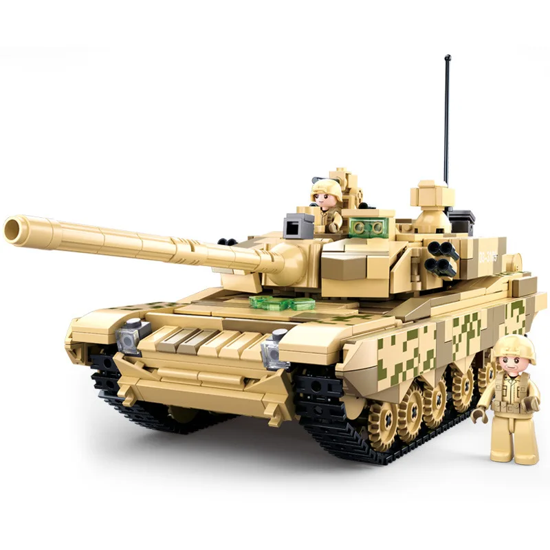 Sluban WW2 Military Historical Collection Model Panther G medium Tank Assembled Building Blocks Kits Educational Bricks Toys