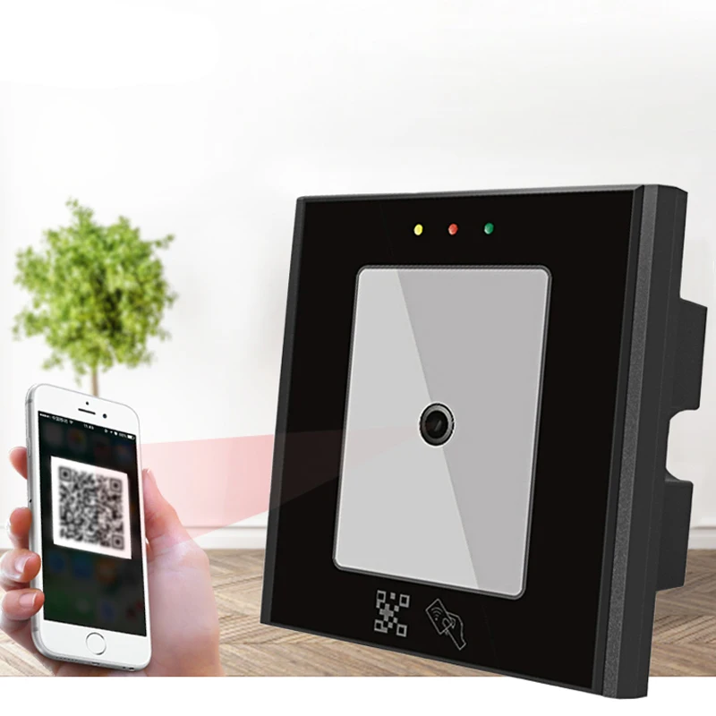 QR Code Access Control System WG 125Khz Proximity RFID Card Reader for Door Access Control Machine Turnstile QR Code Reader