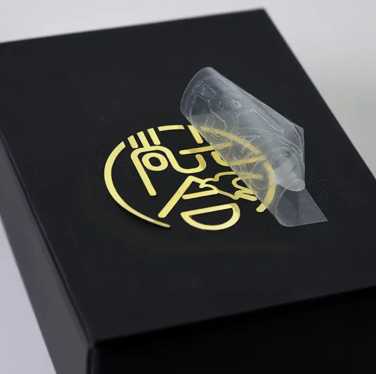 CS Custom Metallic Sticker Thin Electroform Gold Nickel Transfer Embossed Metal Logo Letter Label 3d Metal Printing Stickers