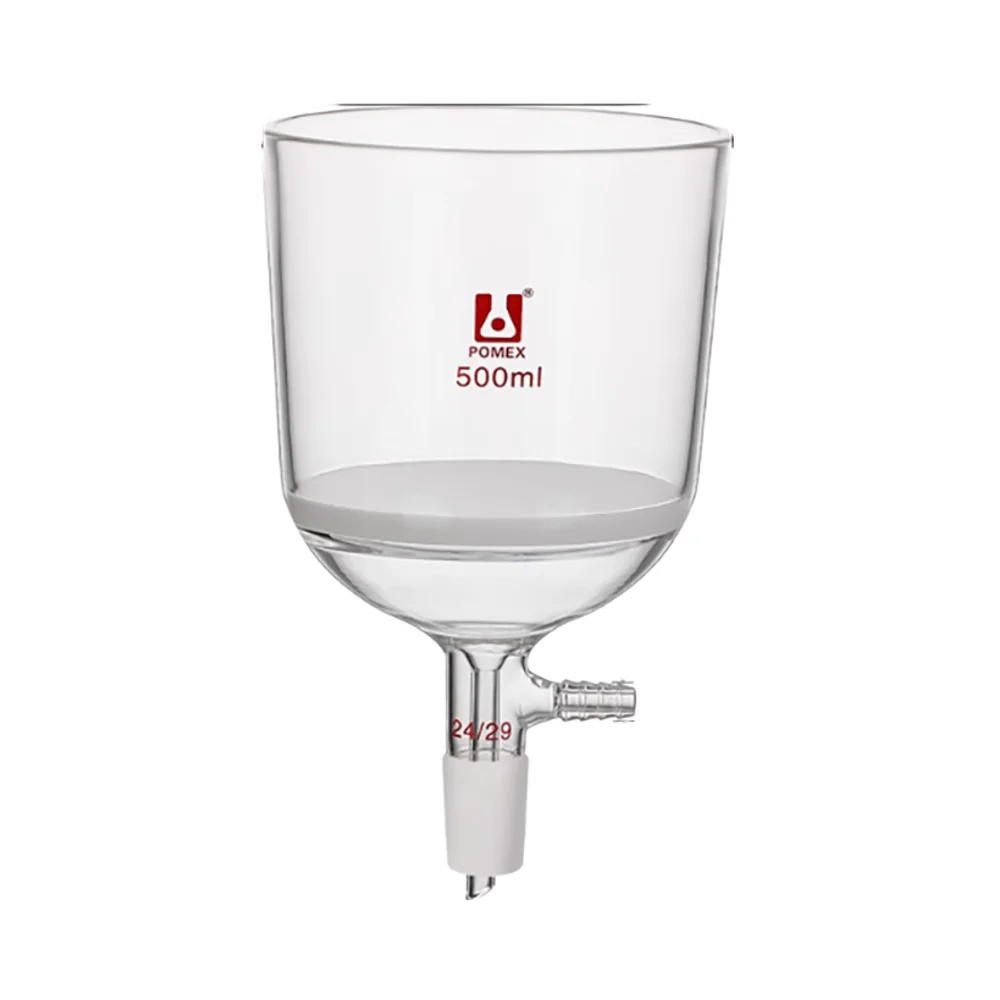 500ml Borosilicate Glass Lab Glassware Buchner Filter Funnel Sintered Funnel with Inner Joint