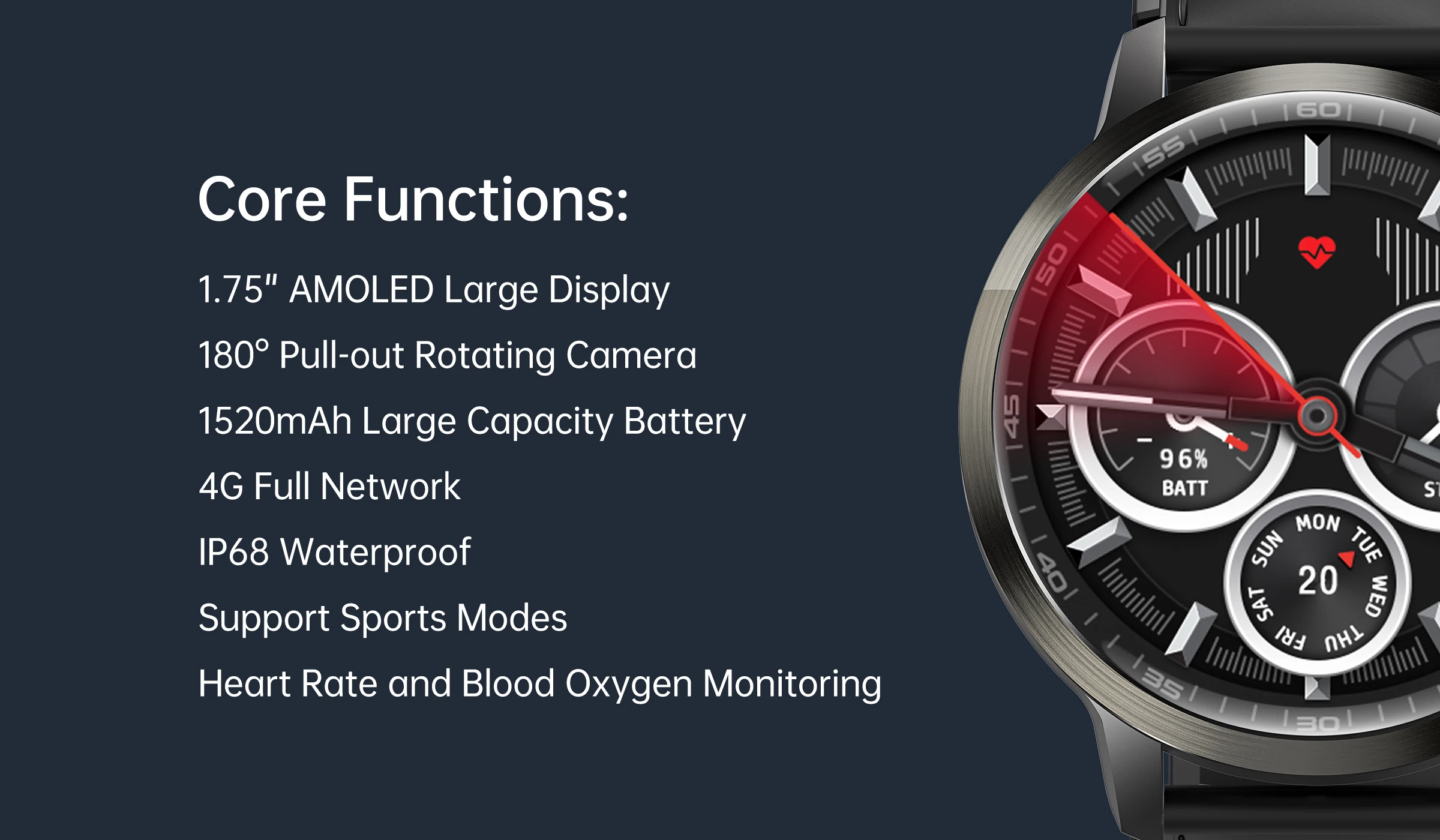 Welcome OEM Order, Factory Whole Selling 2025 Global Version Dm82 Android 4g Sim Card Smartwatch 1.75