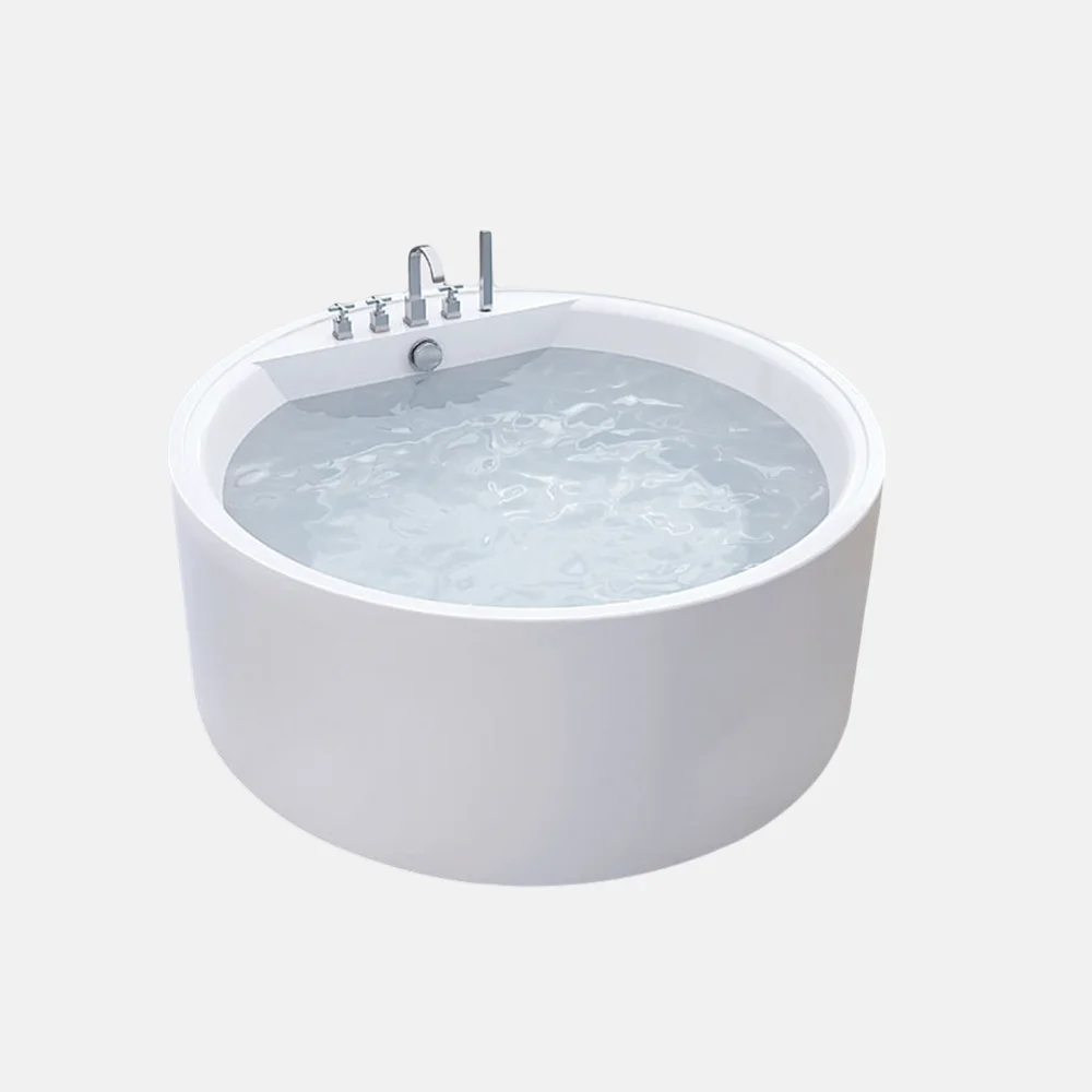 Five Years Warranty Hotel Home Bathroom Diamond White Freestanding Soaking Acrylic Bathtub