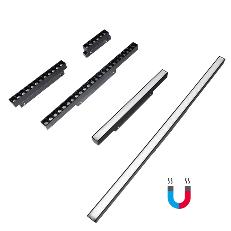 Высококачественный линейный светодиодный Трековый светильник 48 В, встраиваемая подвесная Магнитная трековая система освещения