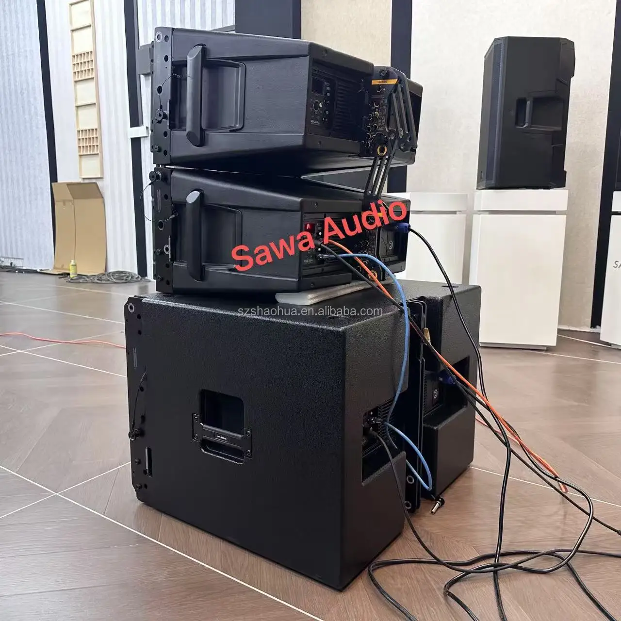 HDL 28-A Active Dual 8 Inch Two-way Line Array Model Top Quality Wood Outdoor Activities Speaker Pro Sound System for Events