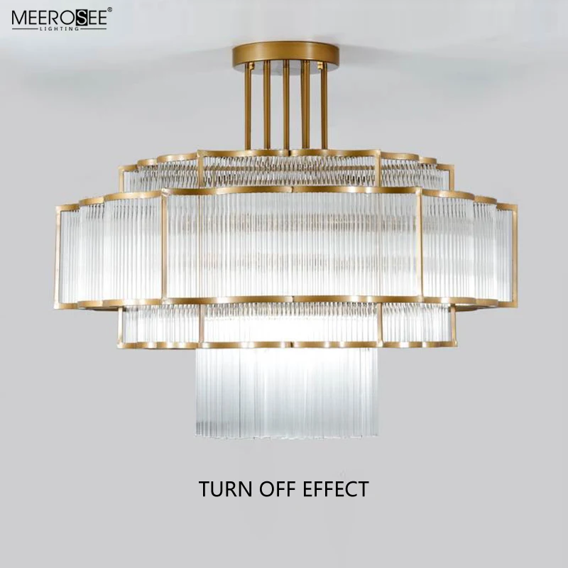 Meerosee Grand Luxury Hotel Hall Lobby Chandelier Classic Crystal Big Chandelier Pendant Light for Restaurant MD86759