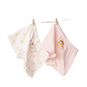 Factory New arrival Cute Young Teen Girls' Underwear Set Breathable Cotton Panties Shorts with Animal Pattern Young Kids Model