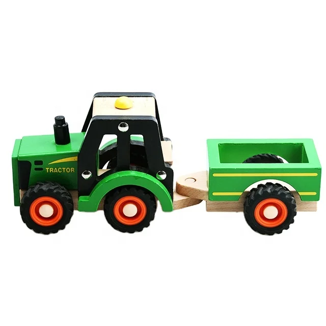 Hot Selling Wood Craft Transport Tractor Toys Tractor Educational ...