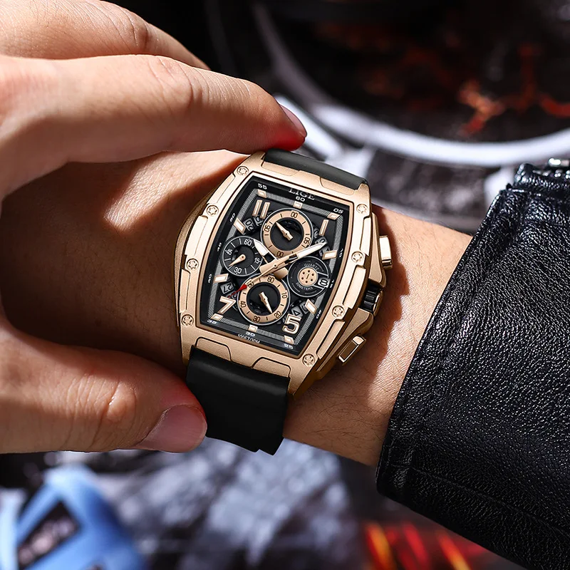 Orologio Uomo CIVO Stile Militare: Quadrato, Nylon, Impermeabile E Quarzo Giapponese - Regalo Da Polso