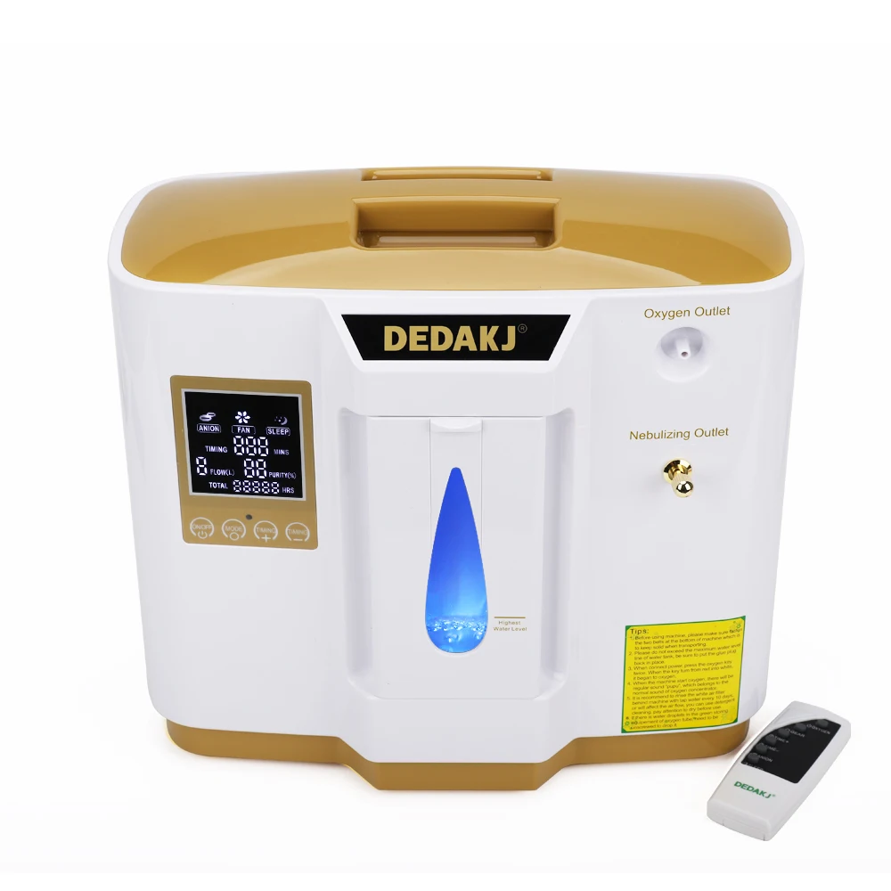 DE-1LW золото dedakj Бытовая кислородная оборудование концентратор кислорода с распылителем