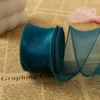4cm peacock blue plain edge mermaid tulle 10 yards (bagged)