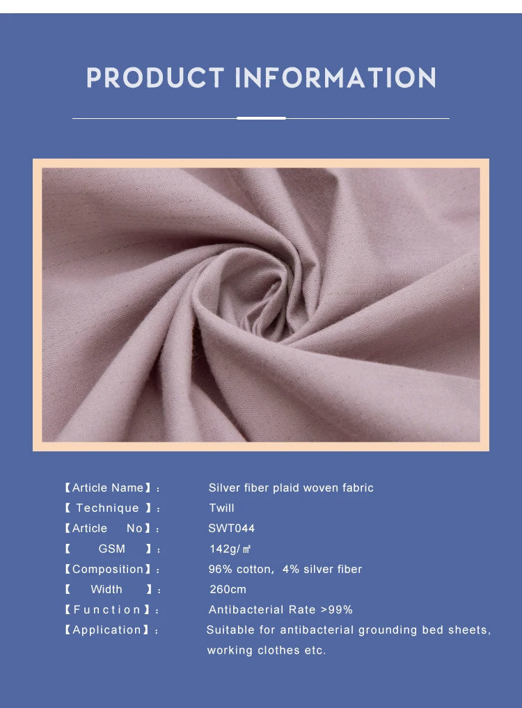 4% Silver Fiber Pink Woven Conductive Lattice Grounding Sheets Fabric ...