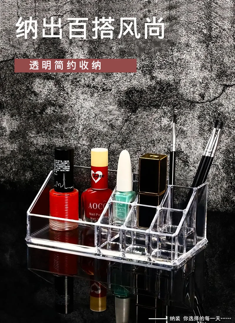 New desktop transparent makeup combination rack lipstick powder display case Multi-layer storage case with drawer manufacture