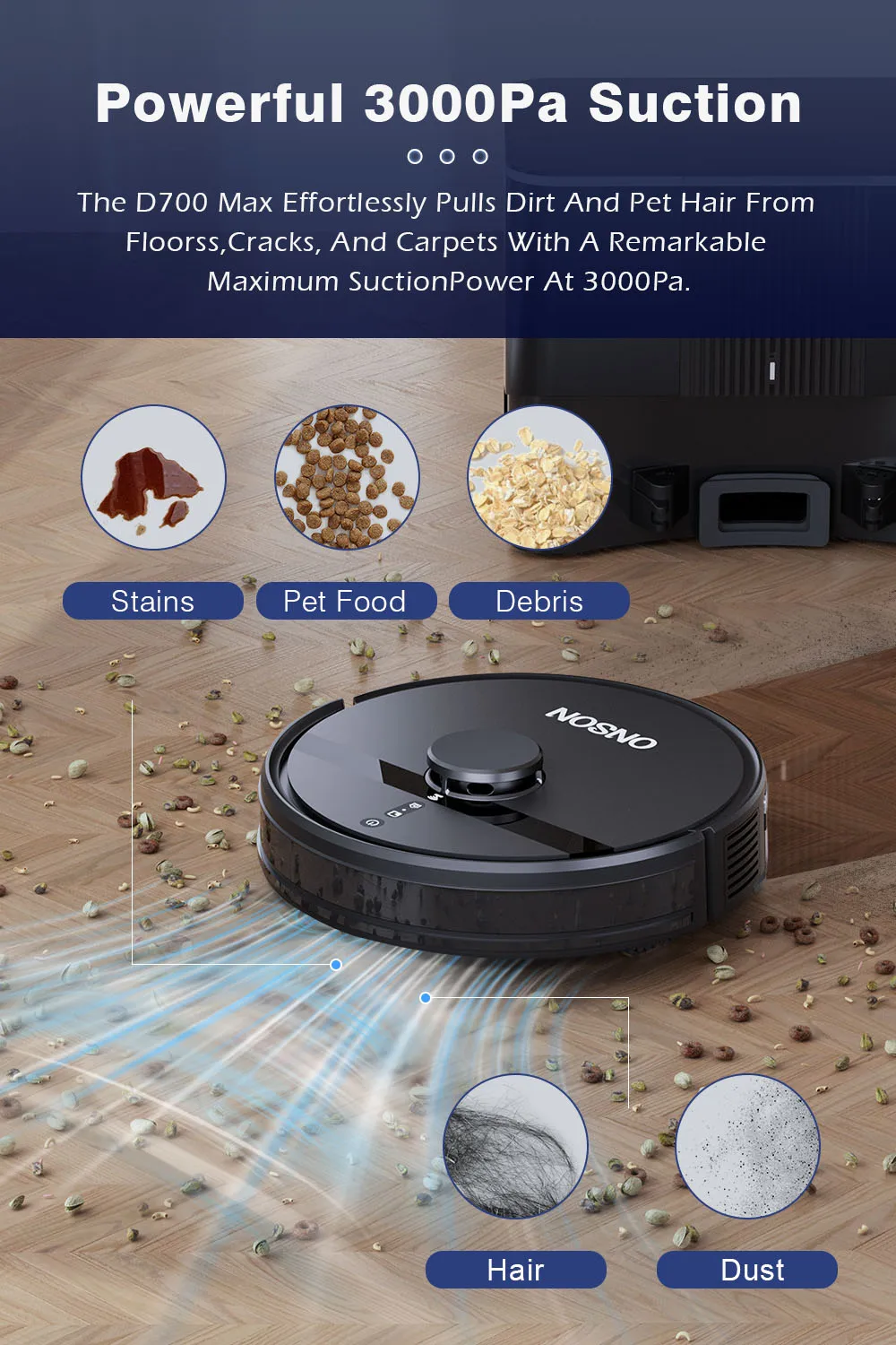 Onson Selfemptying Robot Vacuum Cleaner Sweep And Wet Mopping Xiaomi