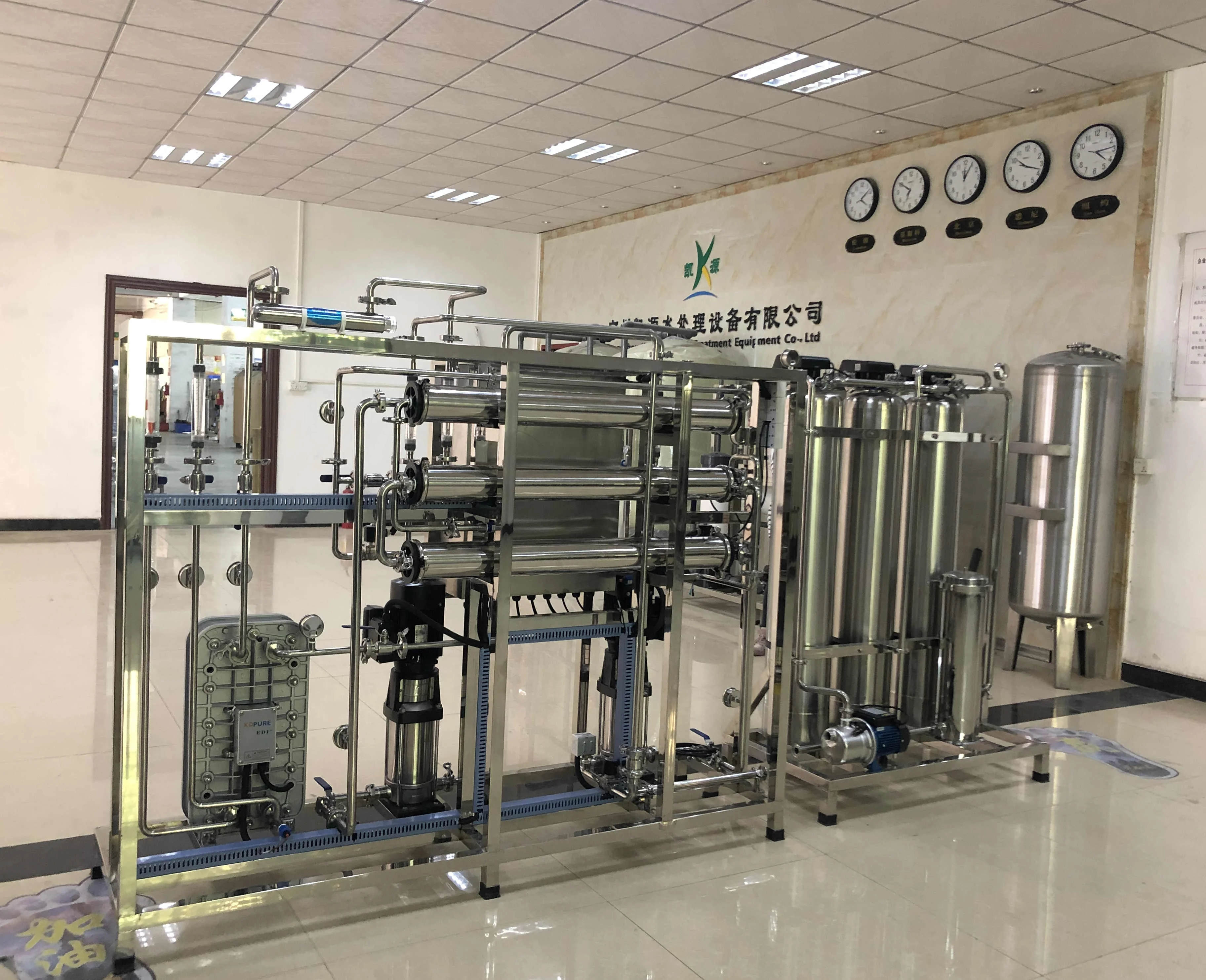 Automatic 250LPH TWO Stage RO and Edi Water System Osmosis Inversa Industrial Water Purification Plant for Hemodialysis