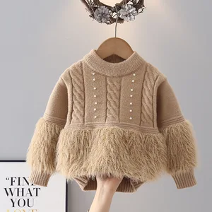 Girls' Autumn Winter Pullover Top 2026 New Women's Treasure Korean Style Fashionable Outer Wearing Wearcoat Crewneck Long Sleeve